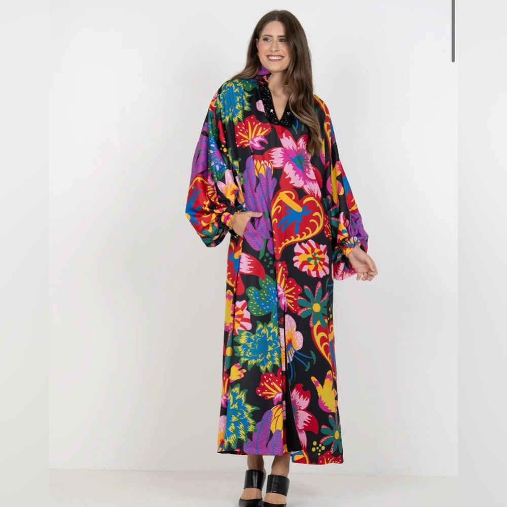 Emily McCarthy Fiona Dress, Midnight Garden, XS